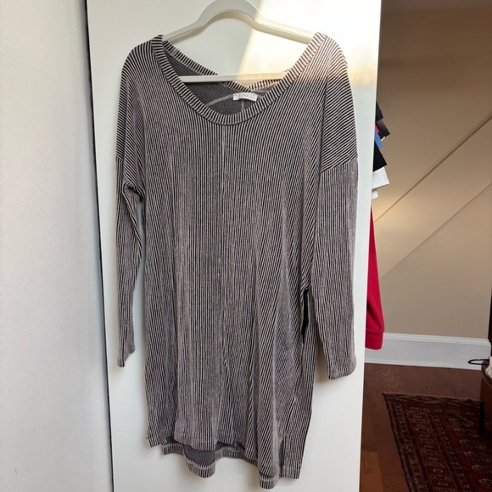 Striped Black and White Women's Dress